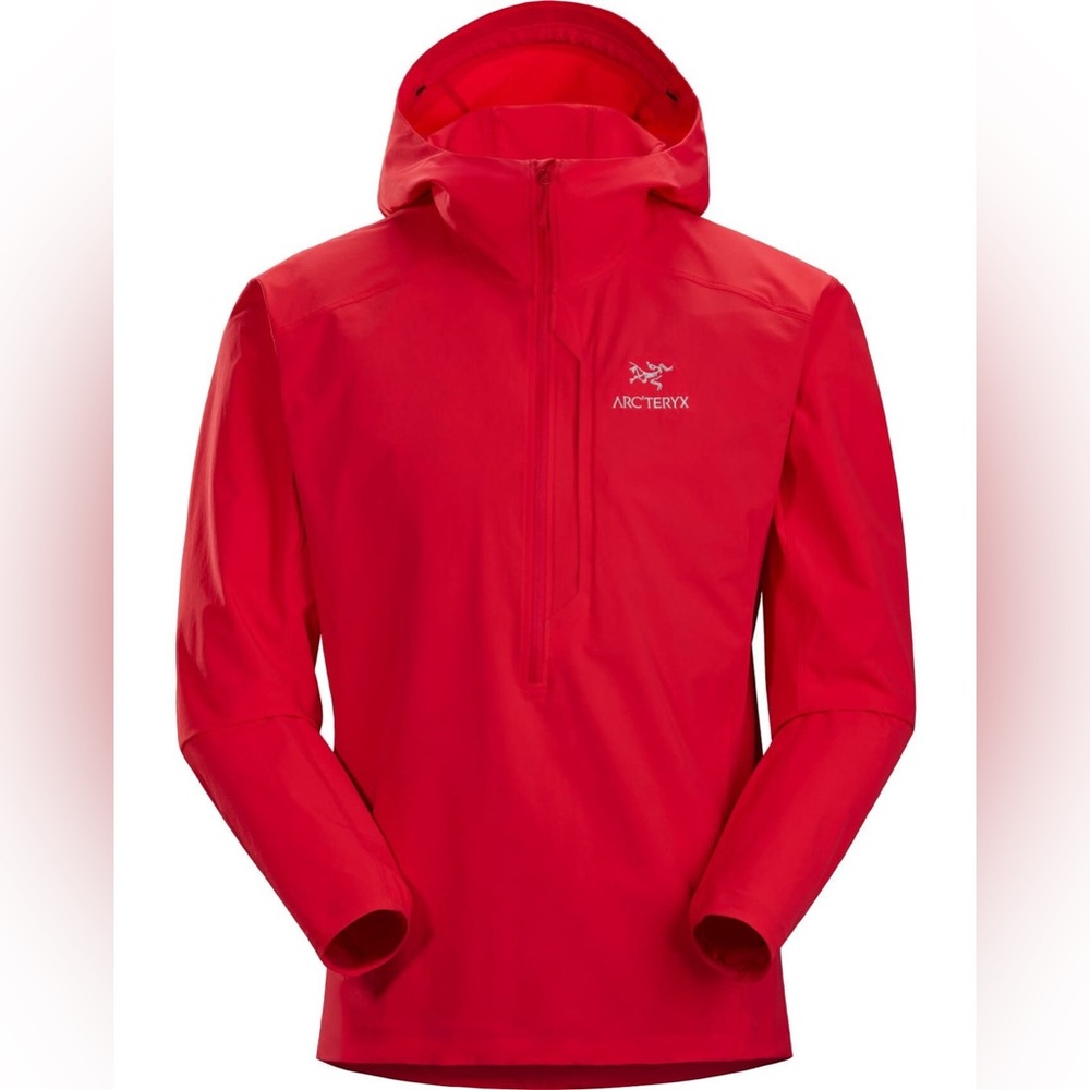 Arc’teryx Softshell Jacket XL Red Lightweight Hooded Full Zip Performance